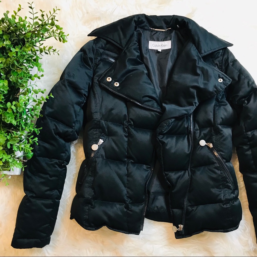 Calvin Klein Black Puffer Coat XS